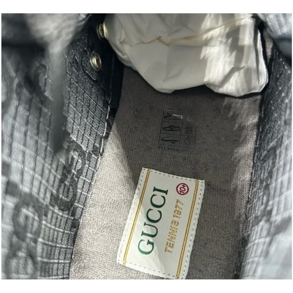 Gucci Men's 1977 tennis High-Top Sneakers size 10.5 made in Italy - Picture 4 of 8